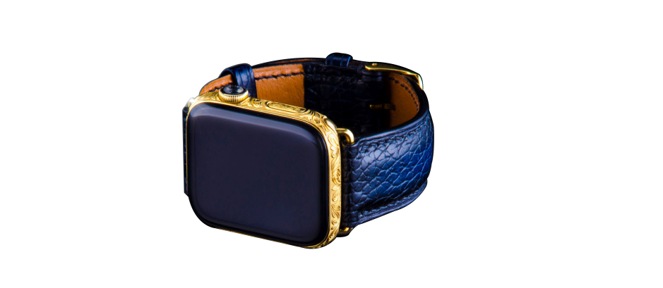 Apple iWatch 4 Gold 24k (Золото) ремешок из натуральной кожи